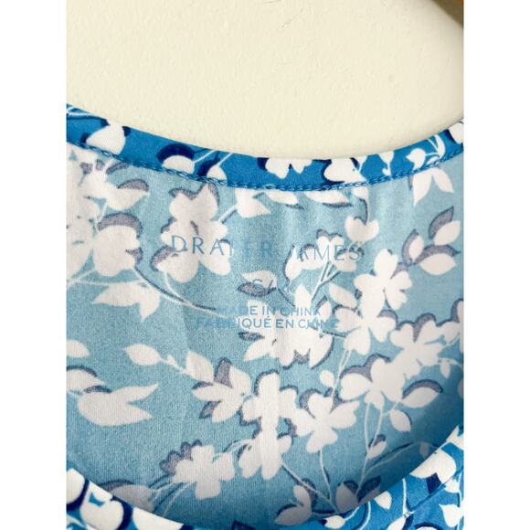 Draper James | Grace and Charm Floral Ruffle Nightgown | Blue Shadow | Sz S/M - Picture 4 of 7